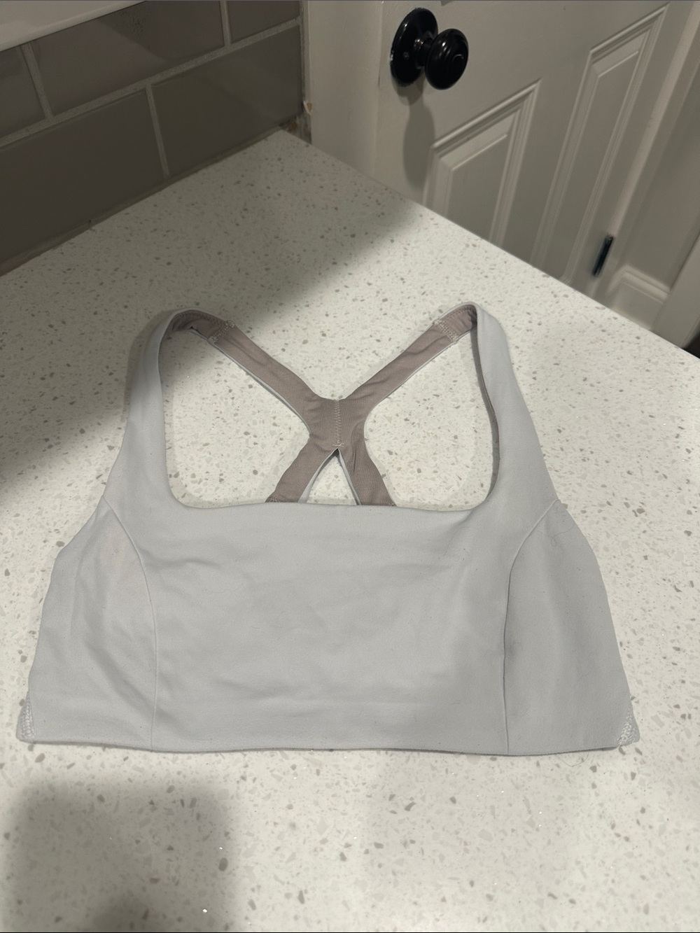 lululemon athletica Light Gray Racerback Sports Bra